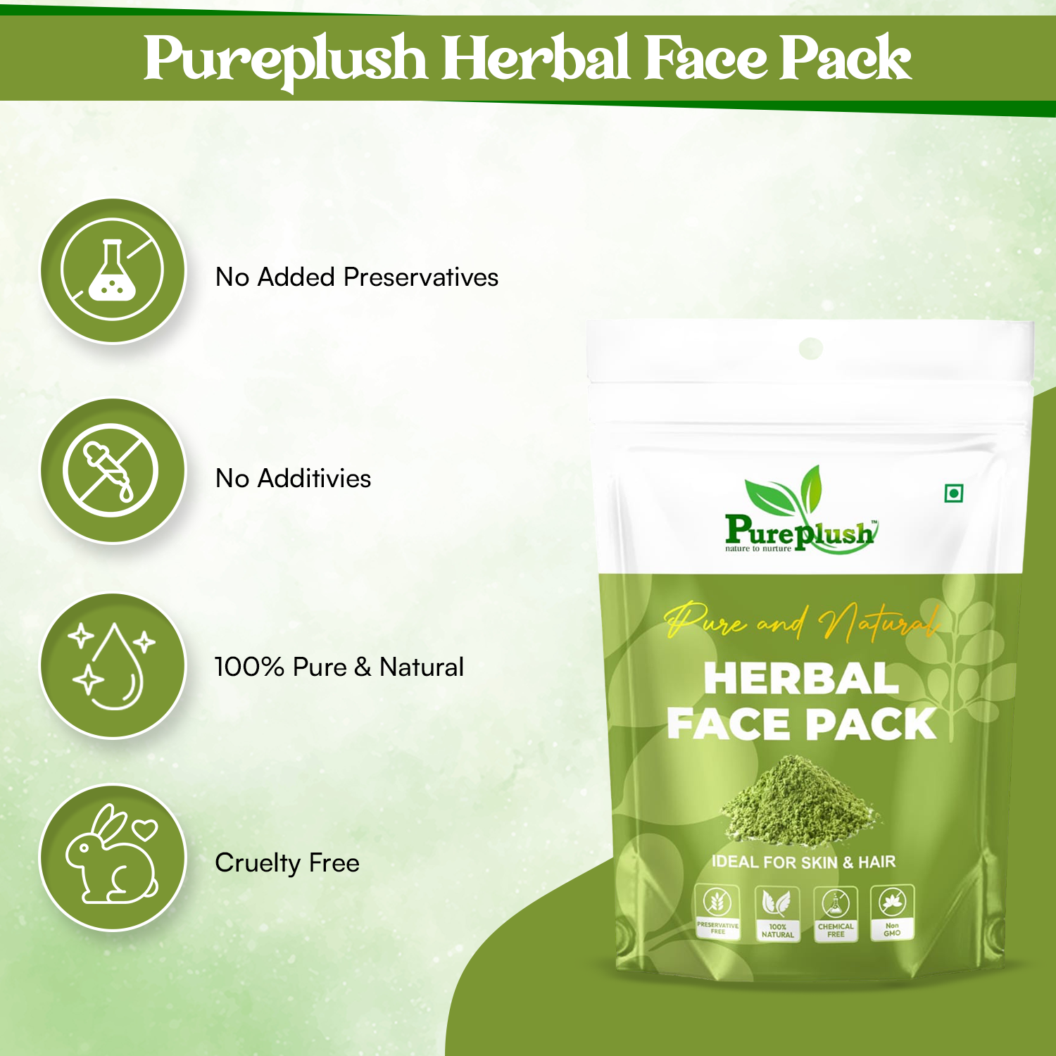 Pureplush Herbal Facepack - Alternate View
